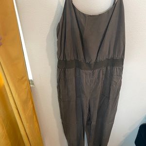 Anthropologie grey-green jumpsuit size Large